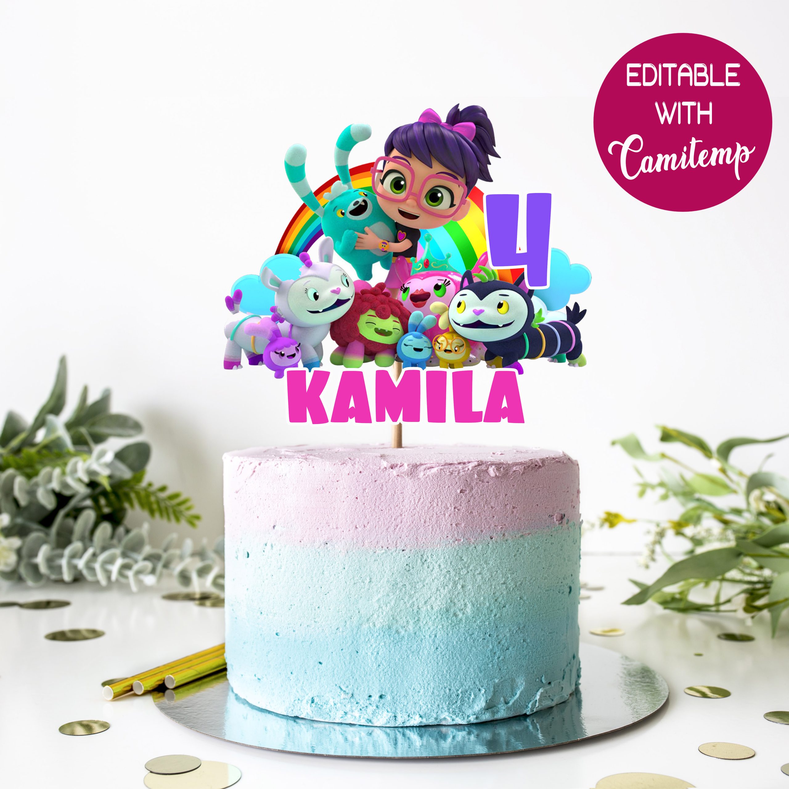 Printable Girls Roblox Cake Topper PNG - Instant Digital Download