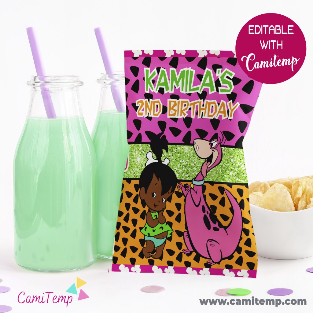 Printable Afro American pebbles Chip Bags Instant Download