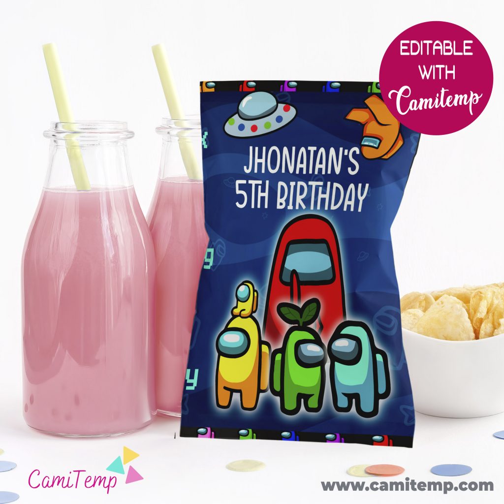 Printable Among Us Chip Bags Instant Download