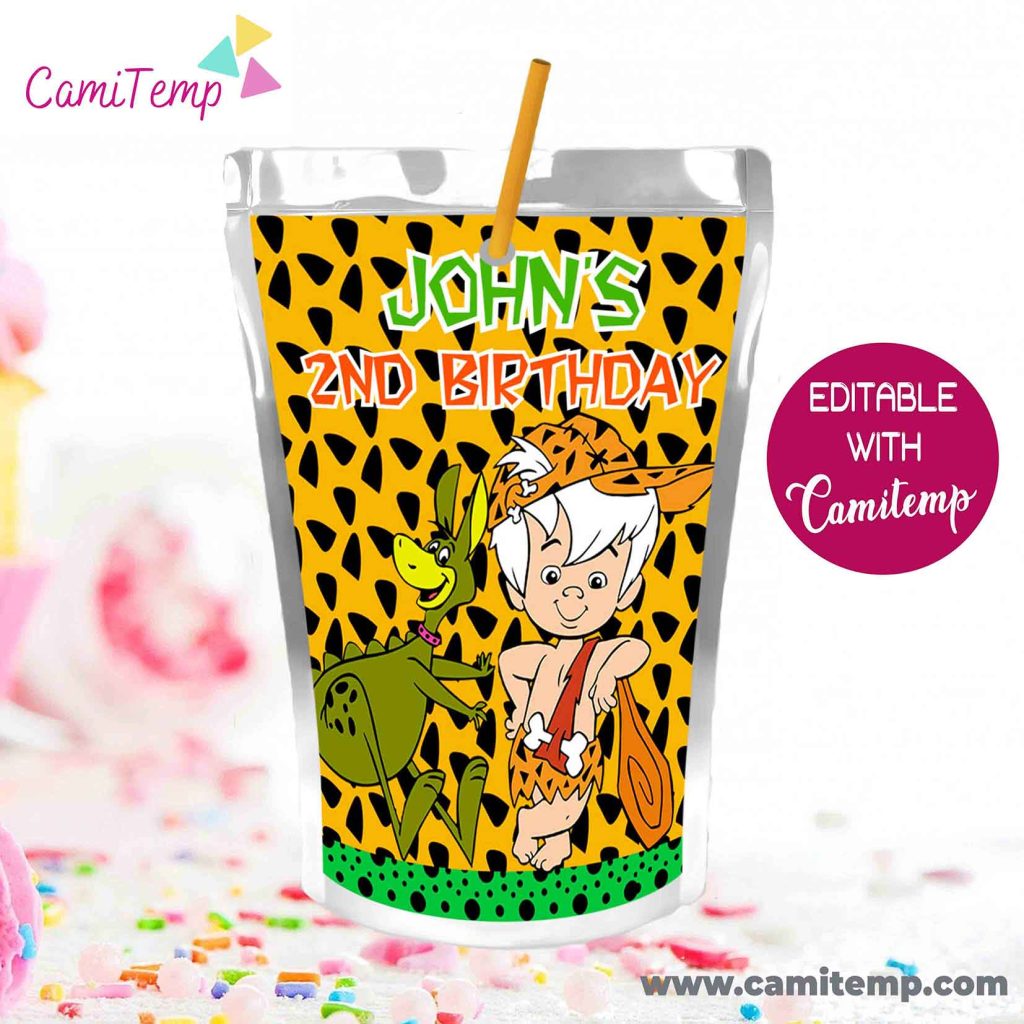 printable bam bam juice pouch label instant download