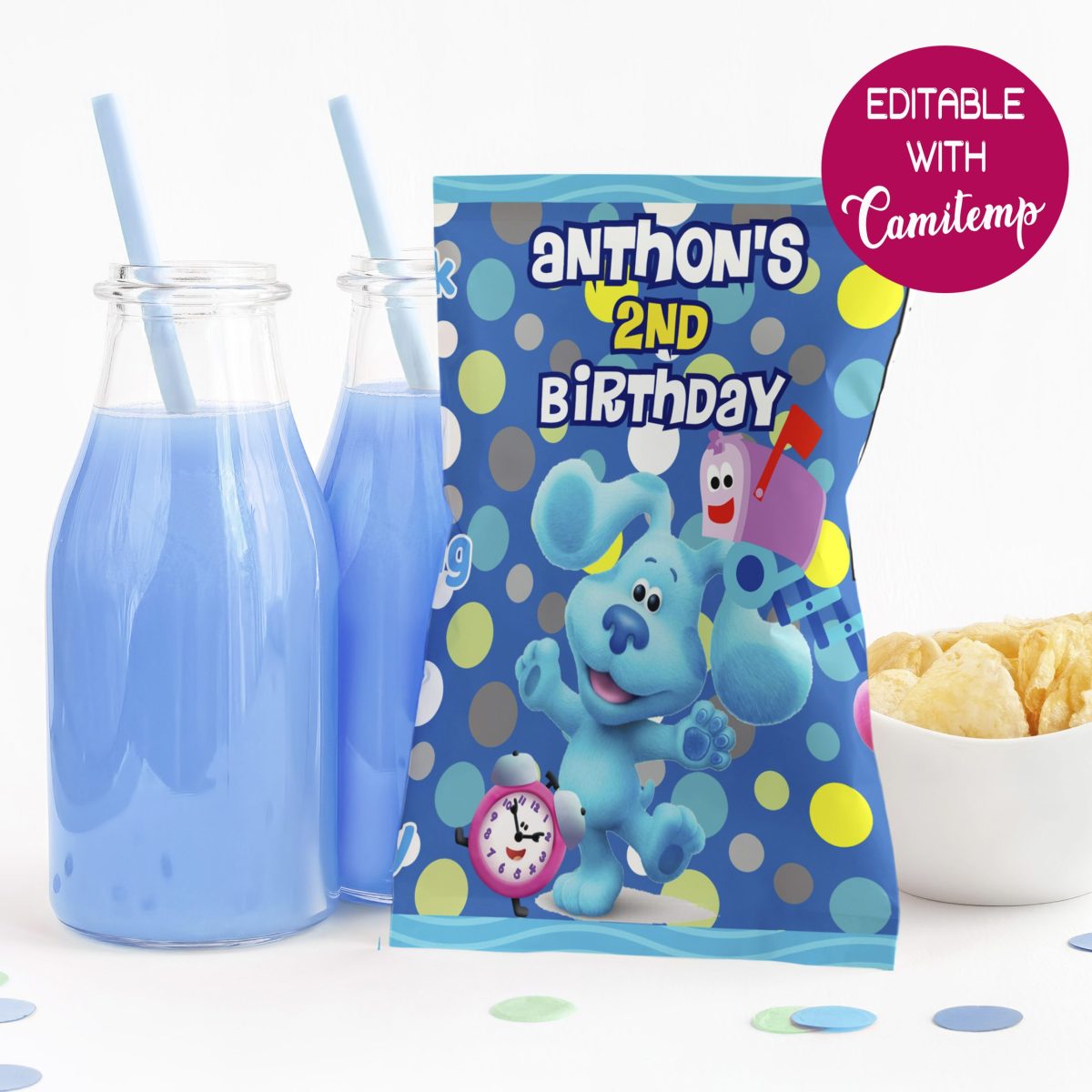 Printable Blue’s Clues Chip Bags Instant Download