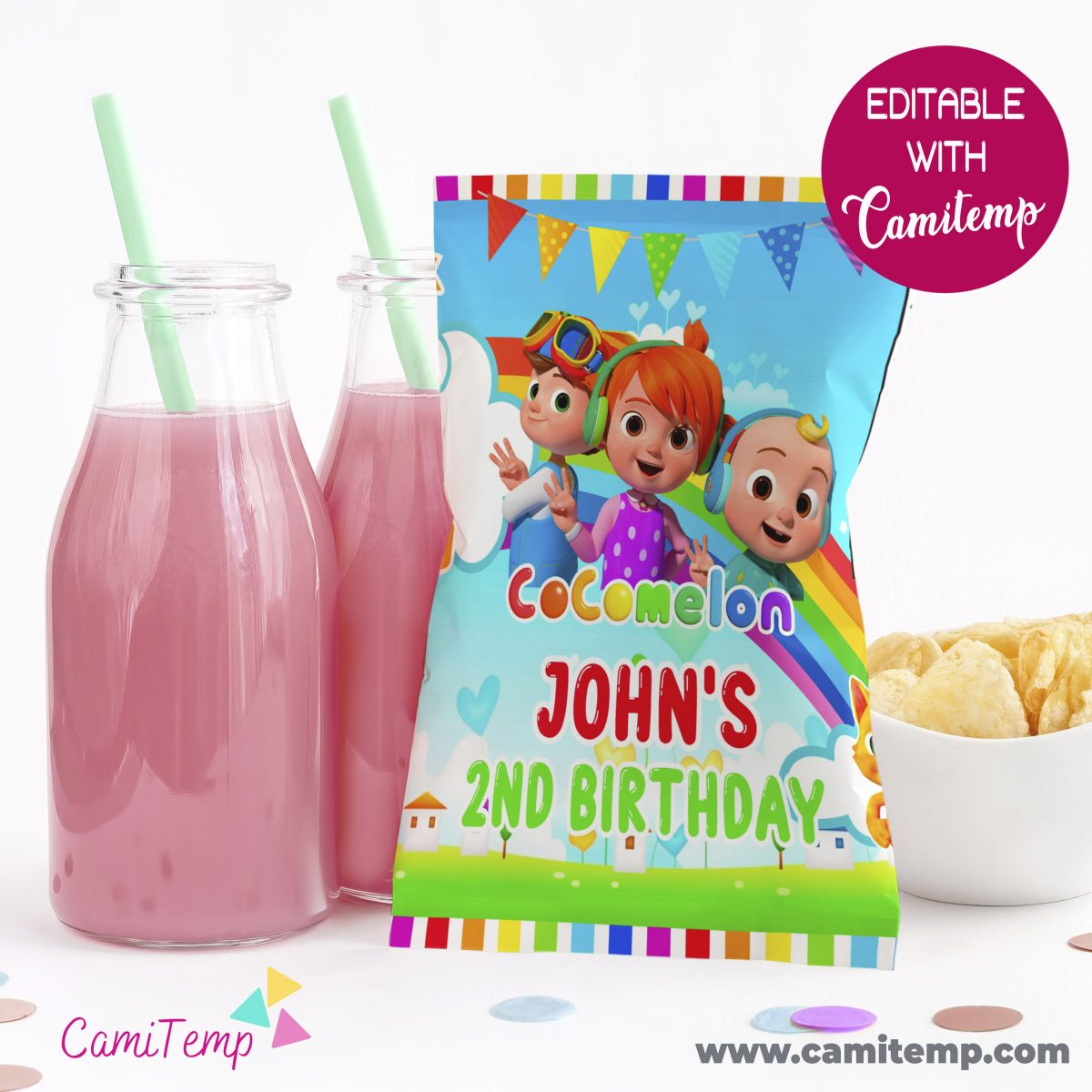 Printable Cocomelon Chip Bags Instant Download