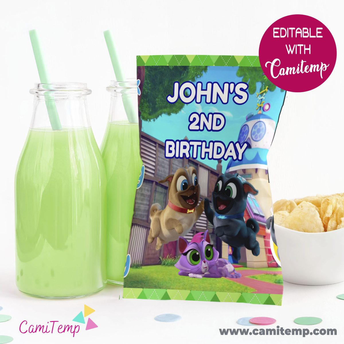 Printable Puppy dog pals Chip Bags Instant Download