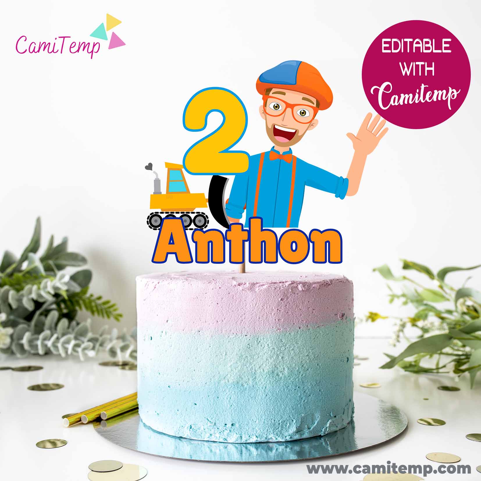 Blippi Excavator Cake | Kids Customised cake | Blippi Cake